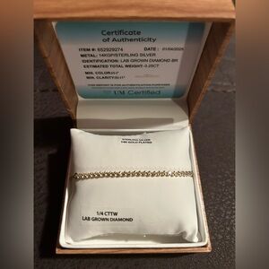 LG Gold Plated Sterling Silver Diamond Bracelet